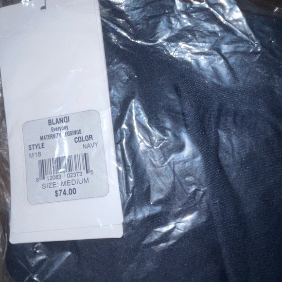 NWT BLANQI Maternity Belly Support High Rise Leggings in Navy Size Medium‎ - Picture 6 of 7